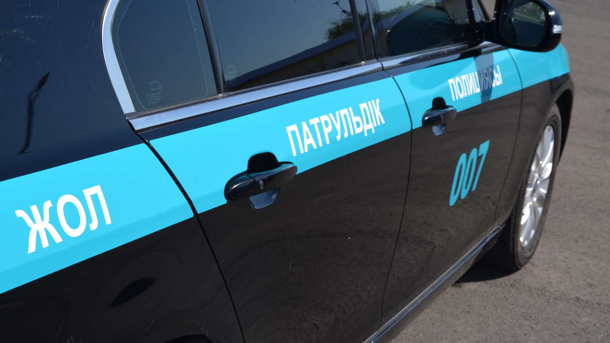 Алматыда әйел полиция көлігіне тас лақтырды