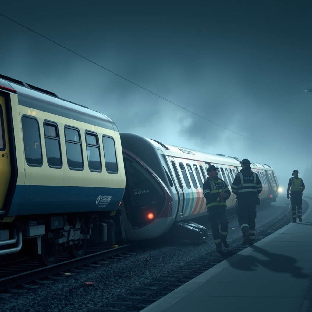 One killed and several injured in train collision north of London, police say