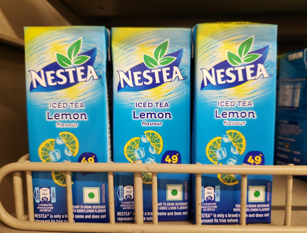 Three boxes of nestea lemon iced tea.