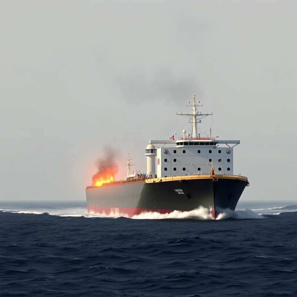 Indian-crewed tanker hit off Oman in suspected third US strike this week