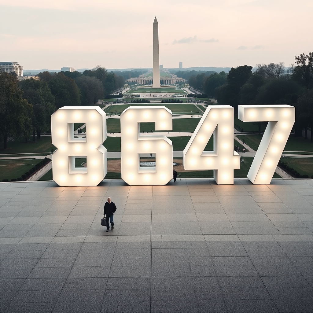 Huge '8647' Marked on National Mall Grounds in Washington