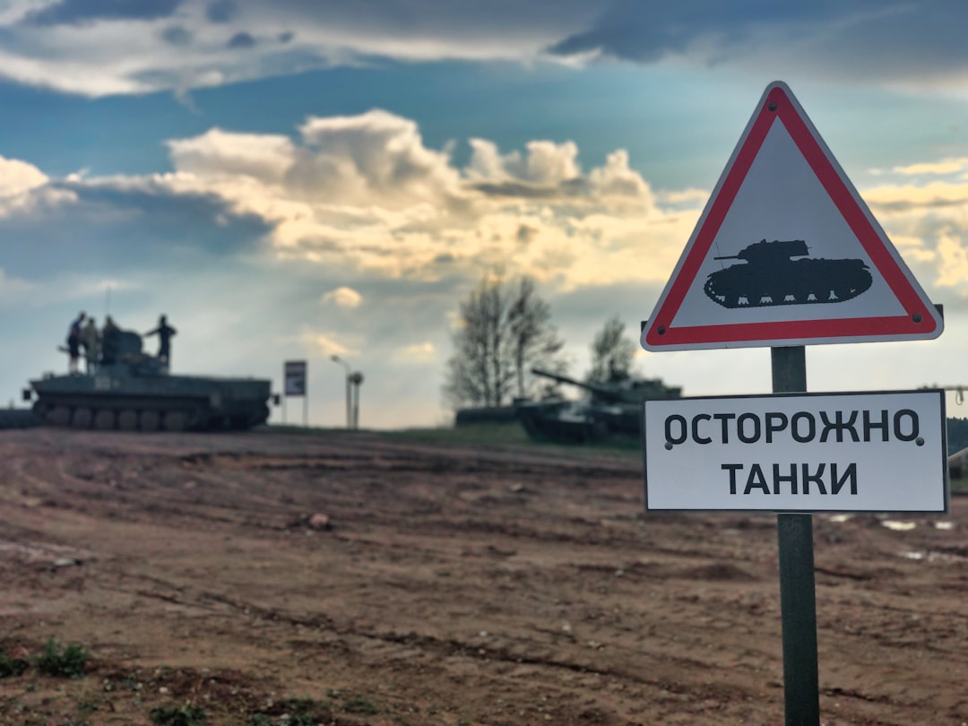 a sign on the road