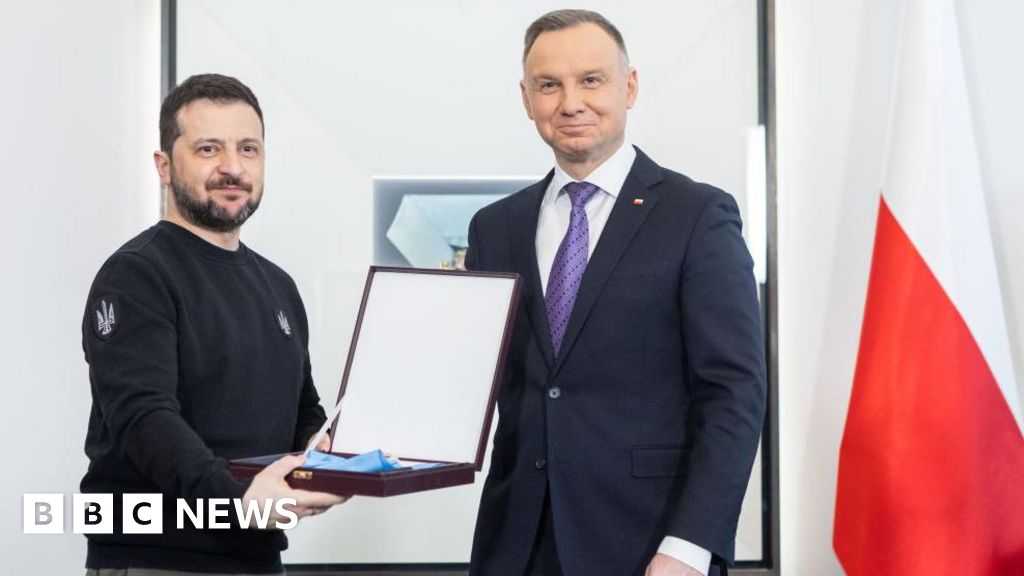 Zelensky stripped of Poland's highest honour over WWII unit name