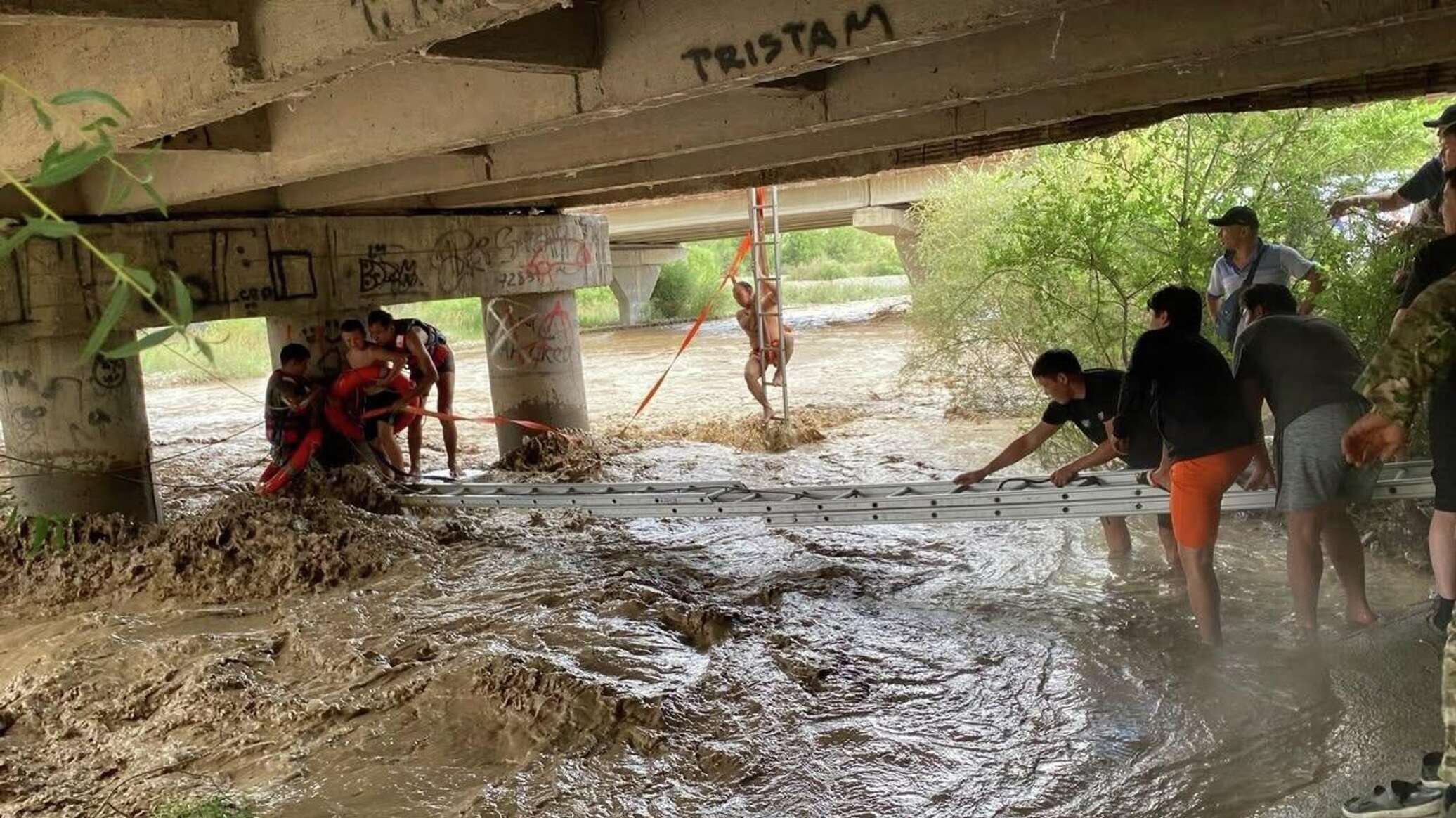 В Алматинской области двух подростков едва не унесло течением реки