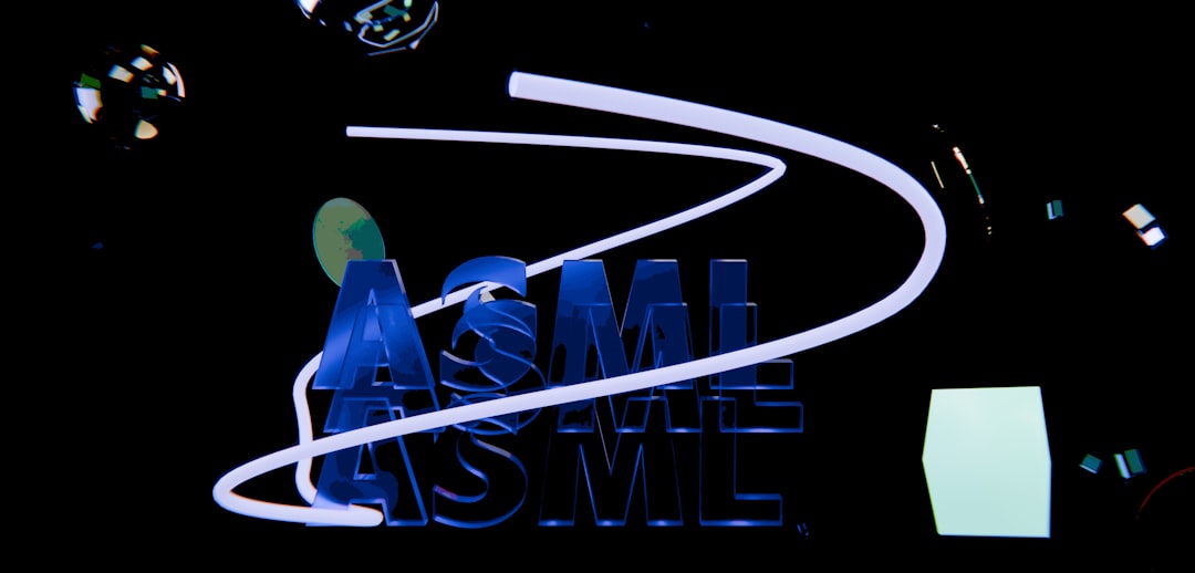 Blue 3D acme logo with a swirling white line.