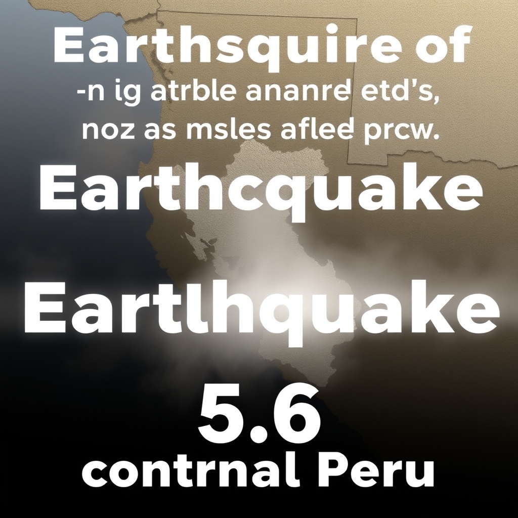 Earthquake of magnitude 5.6 strikes central Peru, EMSC says