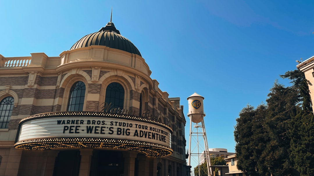 Warner bros. studio with pee-wee's big adventure marquee