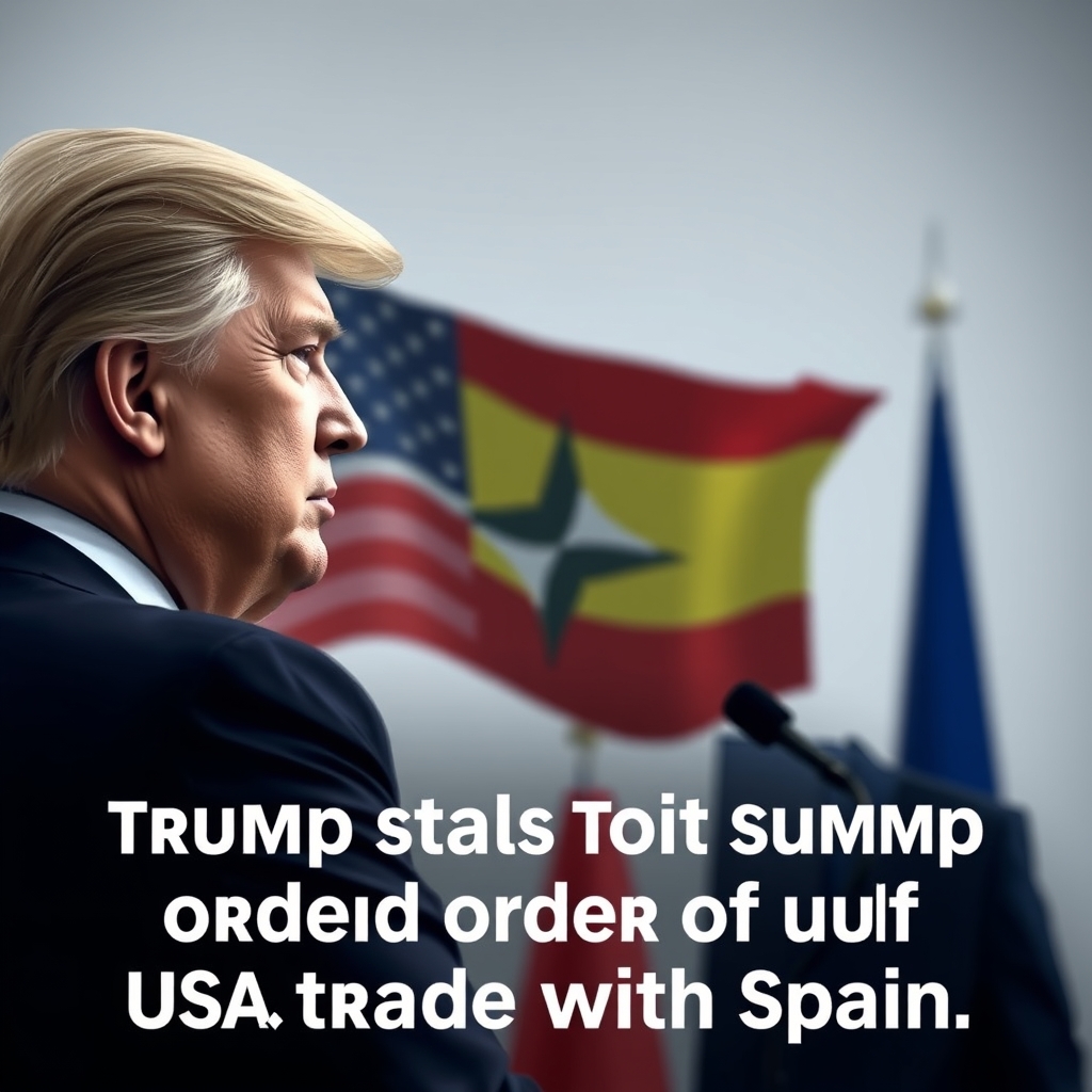 Trump says at NATO summit he has ordered cutoff of US trade with Spain