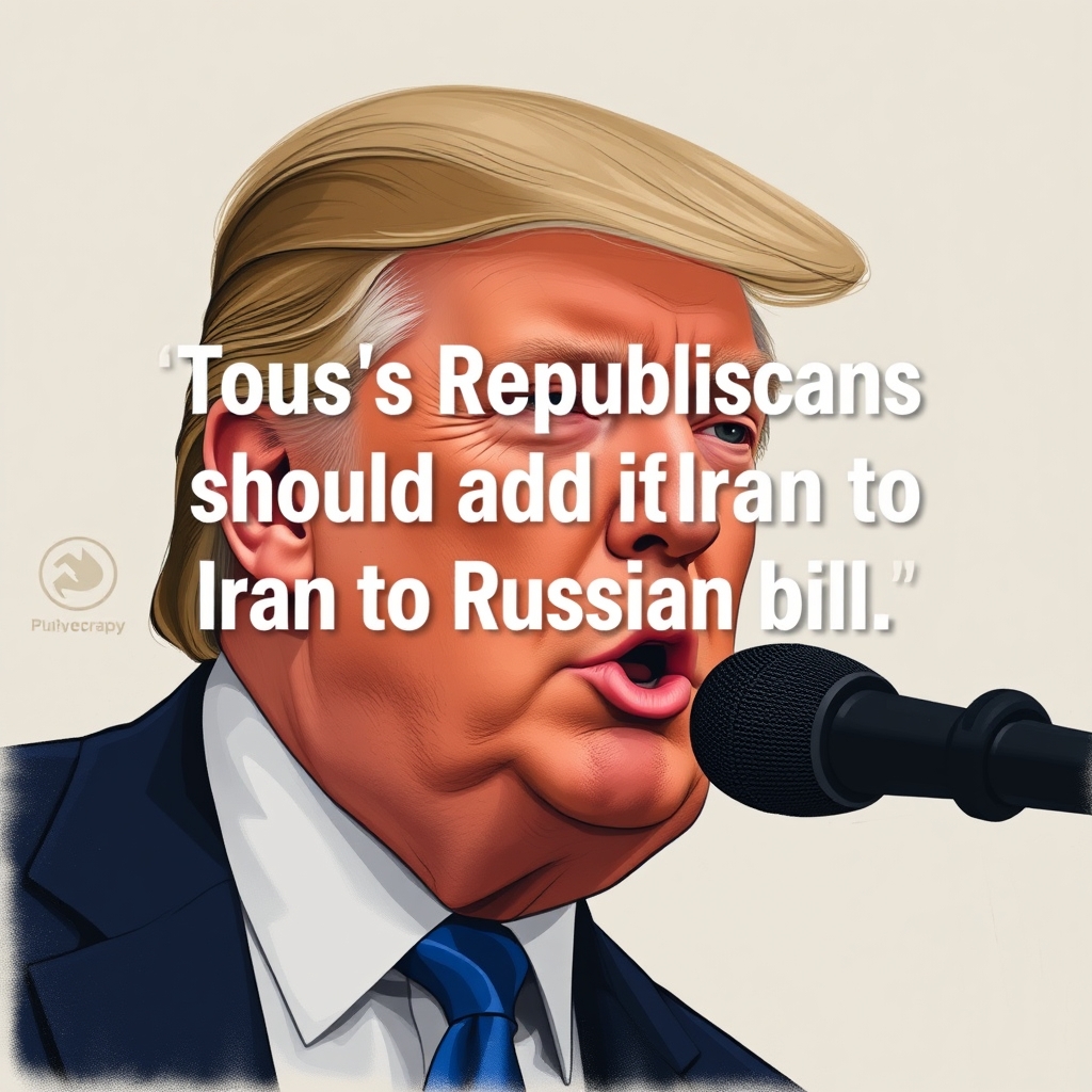 Trump says Republicans should add Iran to Russian bill