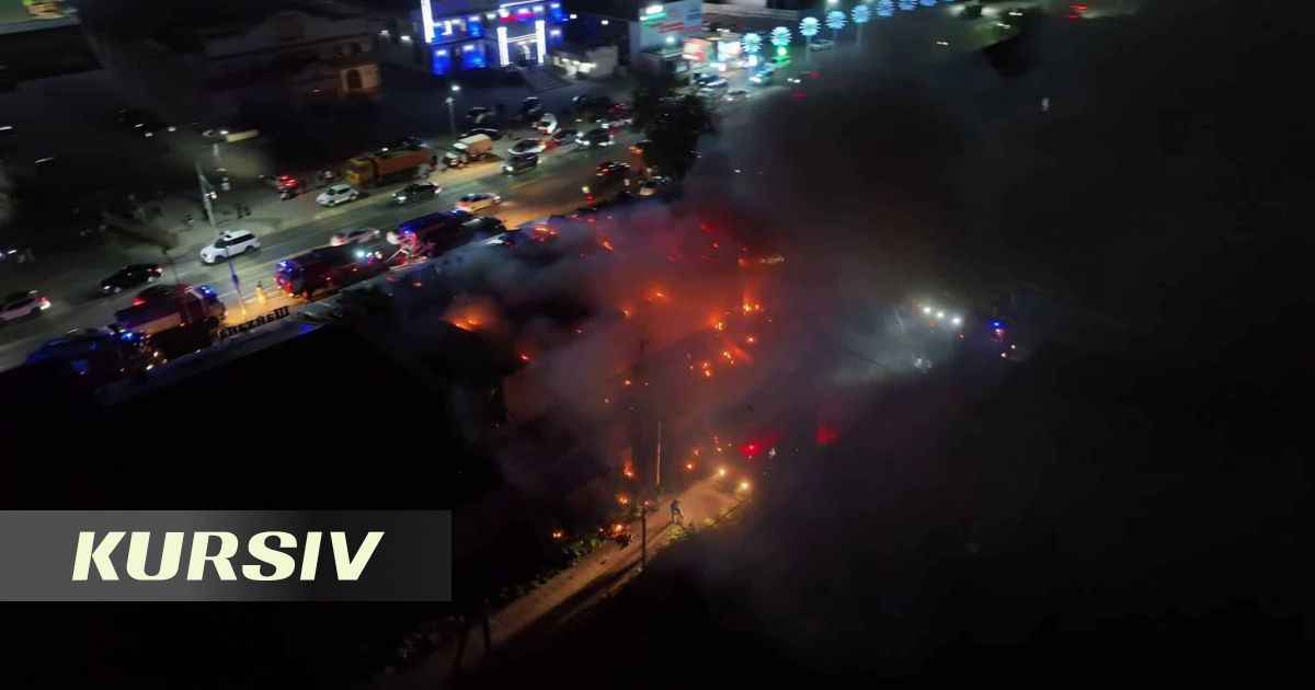 Пожар охватил все здание ресторана в Алматинской области