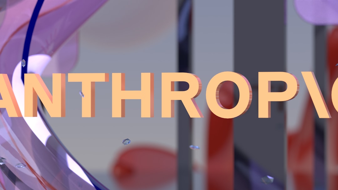 Orange 'anthropology' text with blurred abstract background