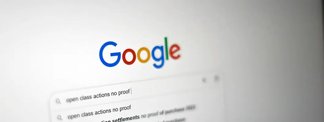 A computer screen with the google logo on it