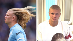 Haaland reveals new buzzcut