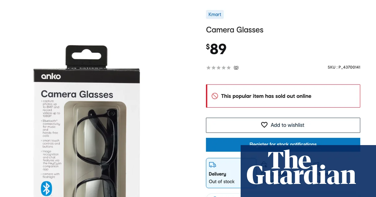 Kmart's cheap Meta glasses rival sells out across Australia