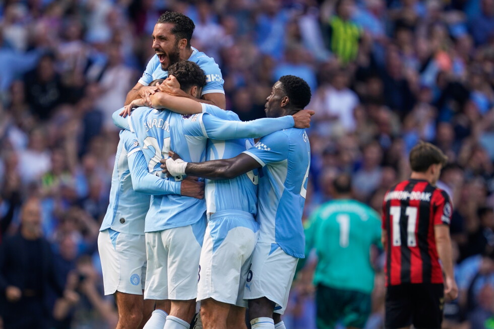 Man City rallies late for 2-1 win over Bournemouth in Maresca's first Premier League game