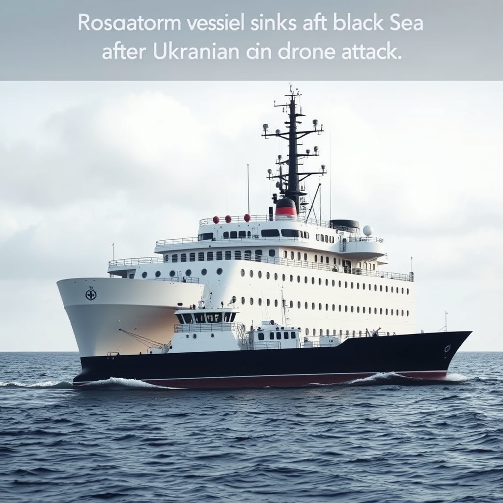 Rosatom civilian vessel sinks in Black Sea after Ukrainian drone attack