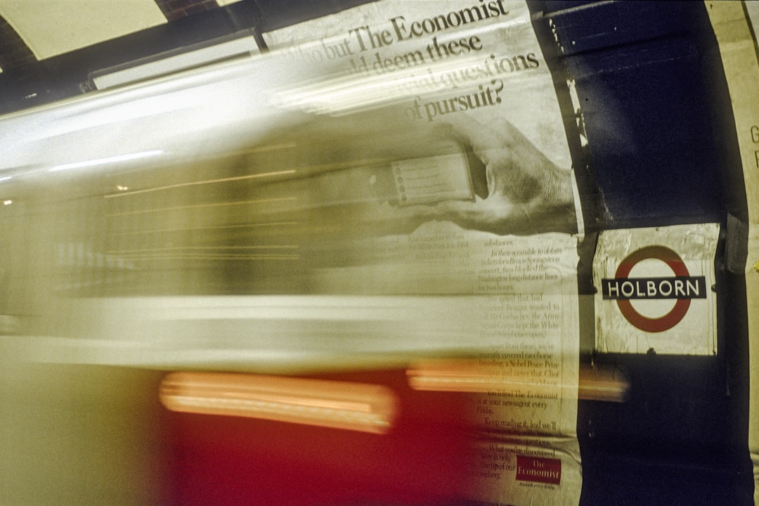 A blurry photo of a subway train