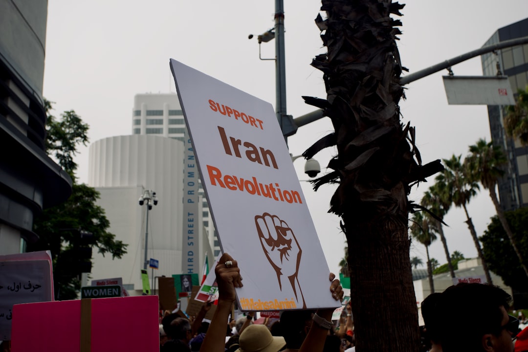 a large sign with a message