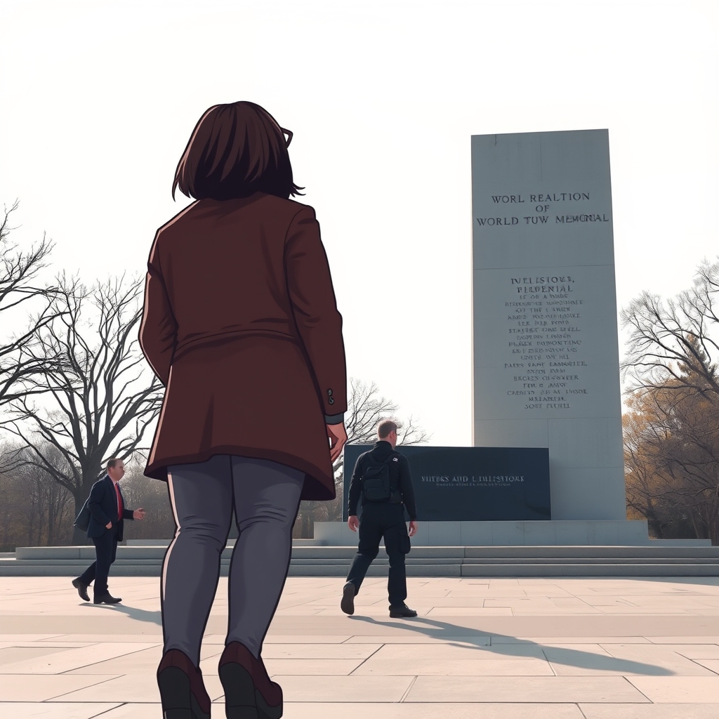 Woman charged over vandalism of Washington's World War Two memorial