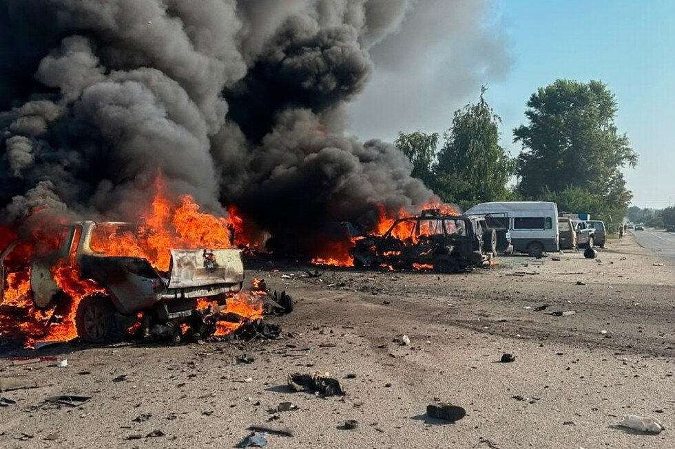 Ukraine launches drone blitz on Moscow while Russian missiles kill 10 in Ukrainian village