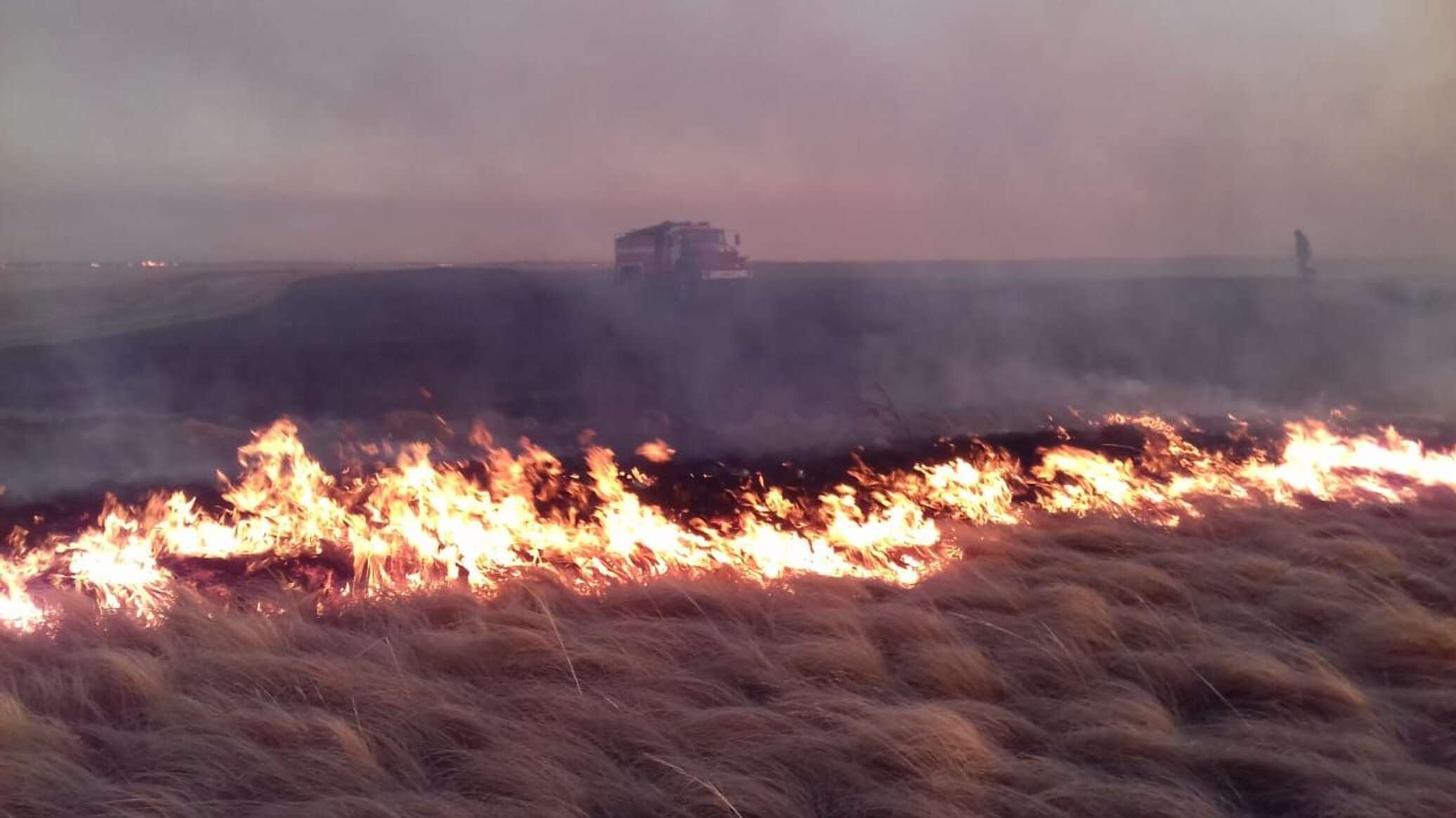 Wildfire in Abai Region: Water Dropped from Air 12 Times