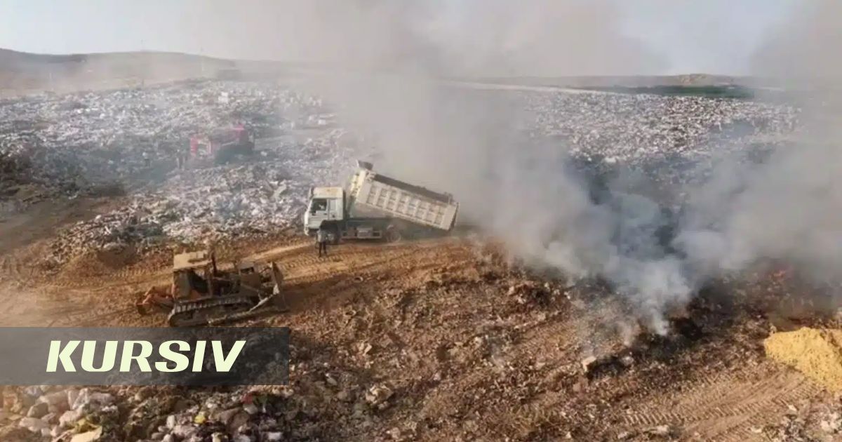 Over 300 square meters of landfill on fire in Almaty region