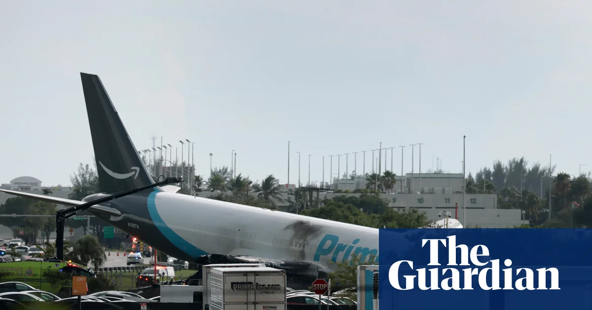 Amazon cargo plane crashes at Miami airport after overshooting runway