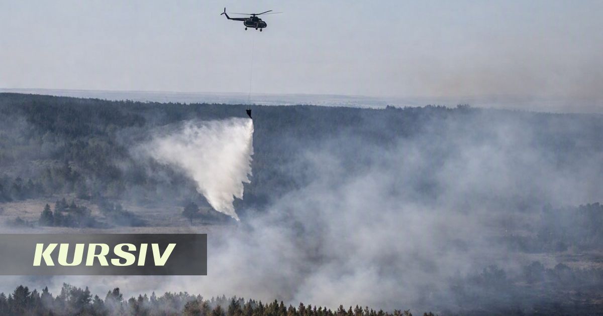 Вертолеты сбросили более 30 тонн воды на природные пожары в Акмолинской области