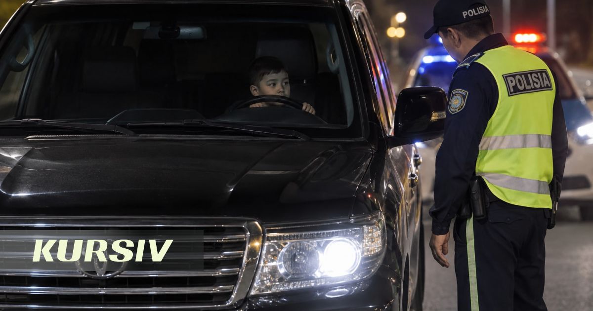 Police stop six-year-old driving Land Cruiser at night in Aral district