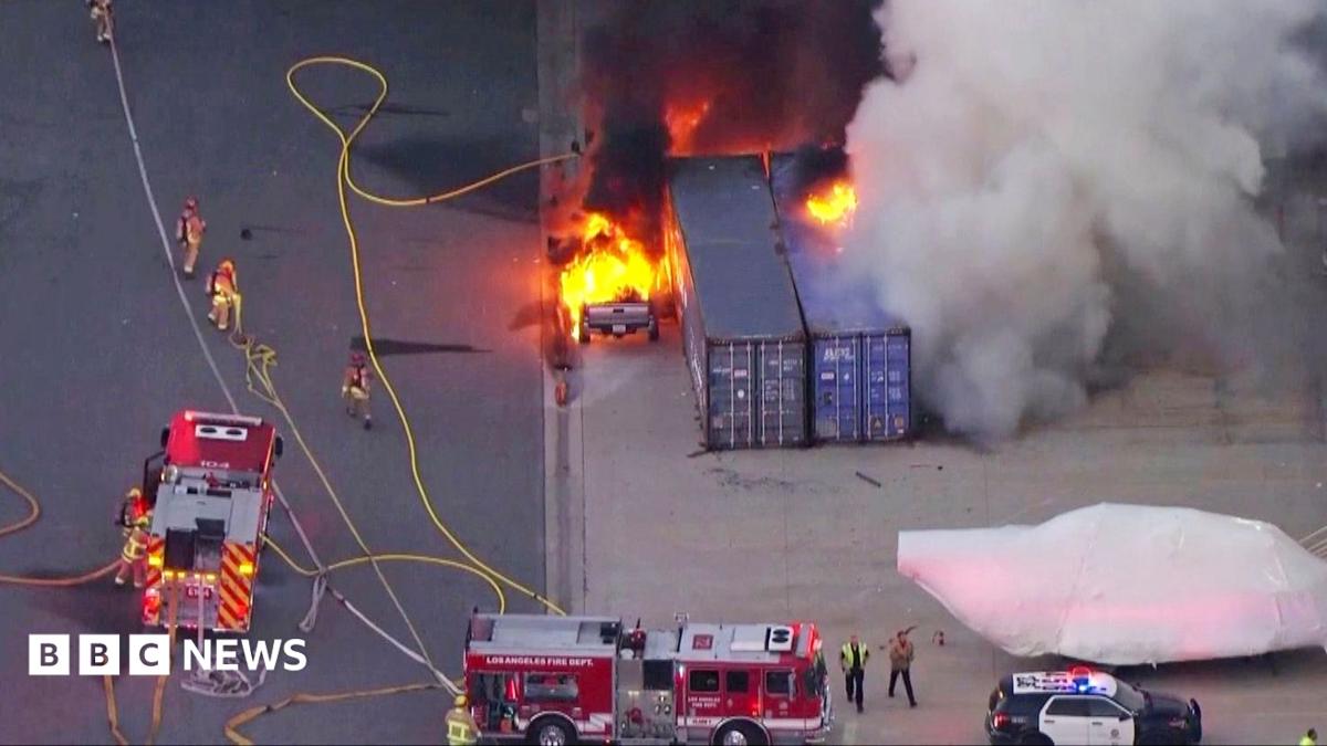 Three killed after LA news helicopter crashes while covering bus collision