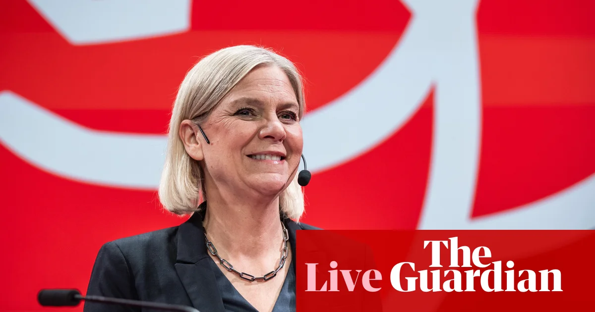 Sweden election: centre-left opposition widens lead to three seats with 95% of votes counted