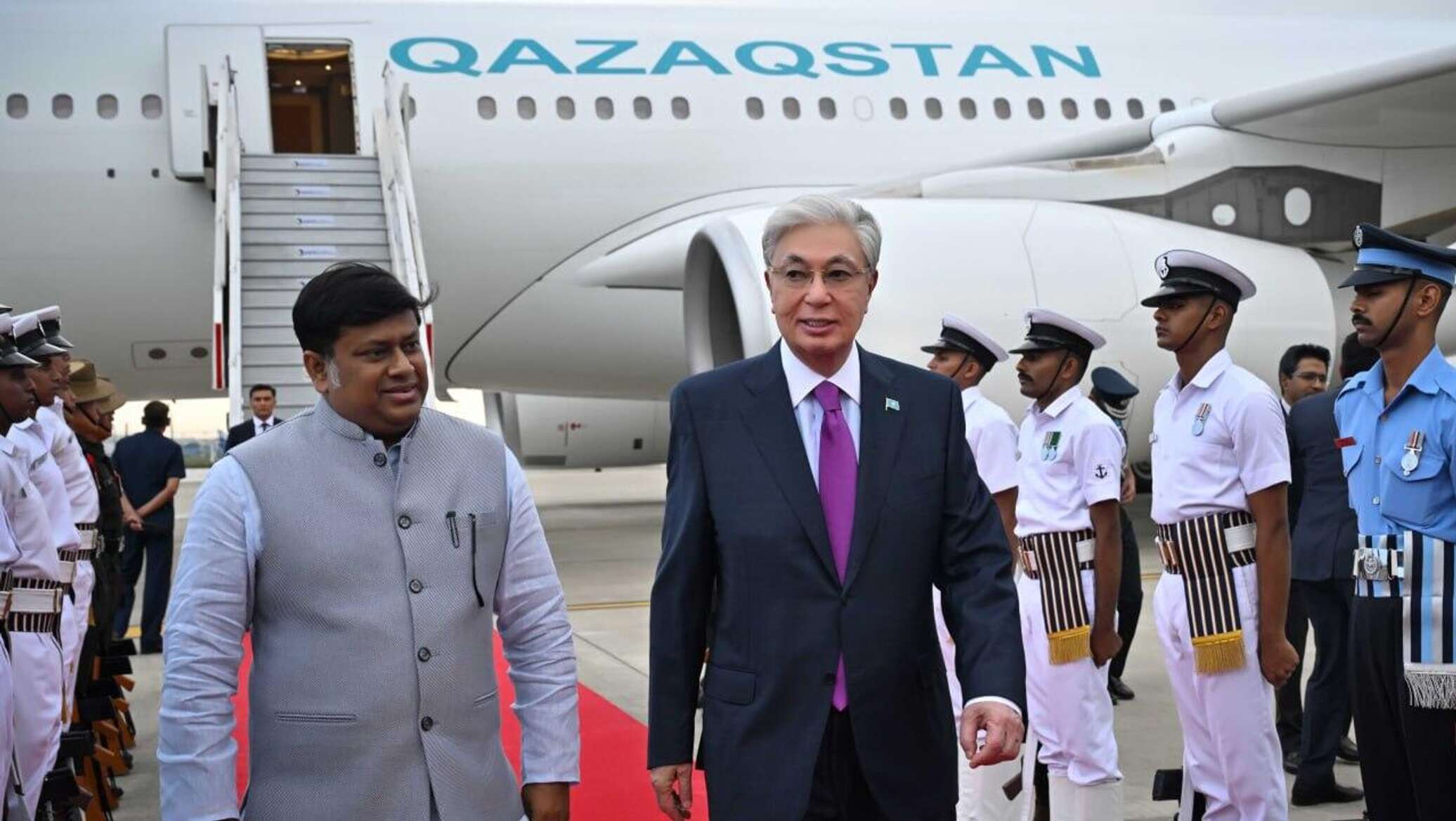 Tokayev arrives in New Delhi for BRICS XVIII summit