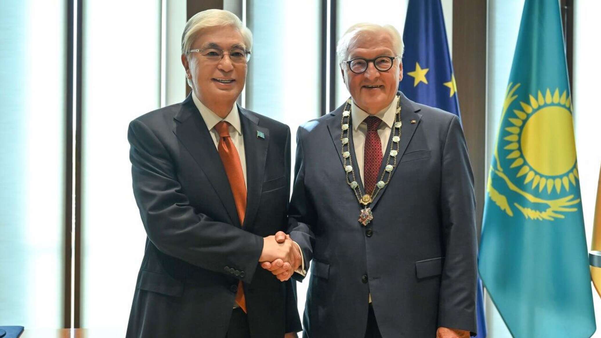 Tokayev awards German President with Altyn Qyran Order