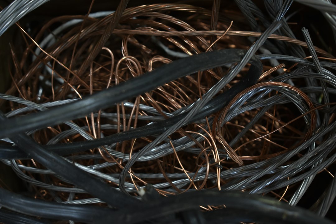 a close up of a bunch of wires