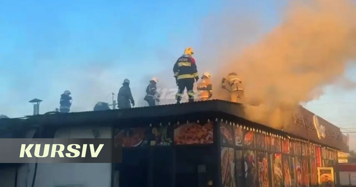 Major fire near Almaty: shops and canteen engulfed in flames