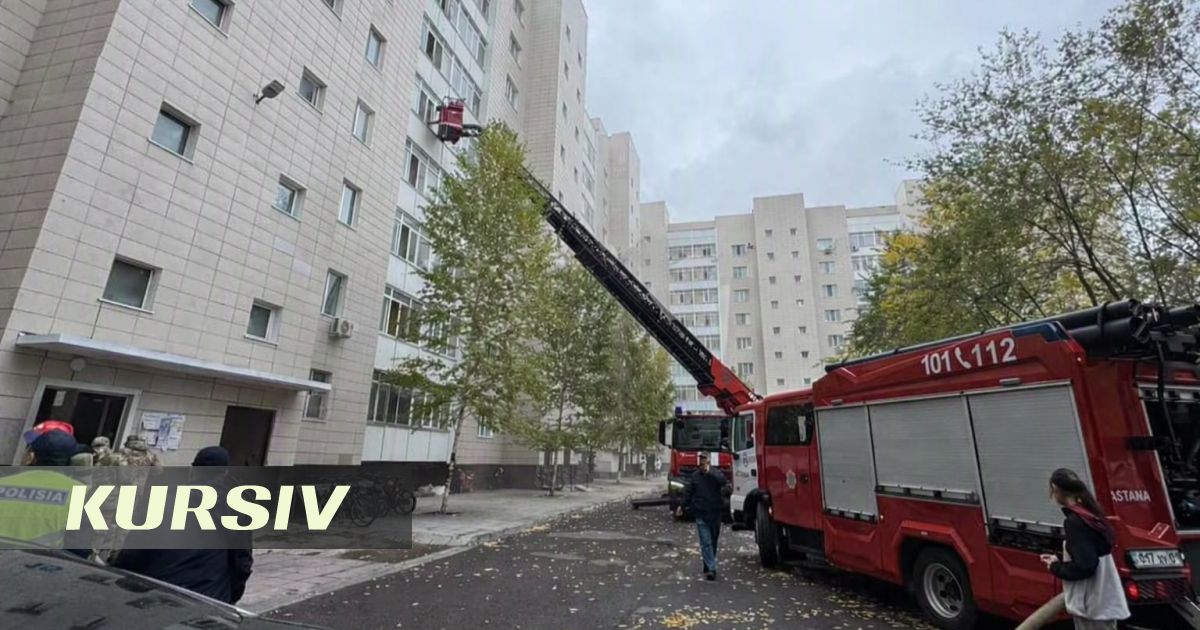 Fire in Astana nine-story building: residents evacuated
