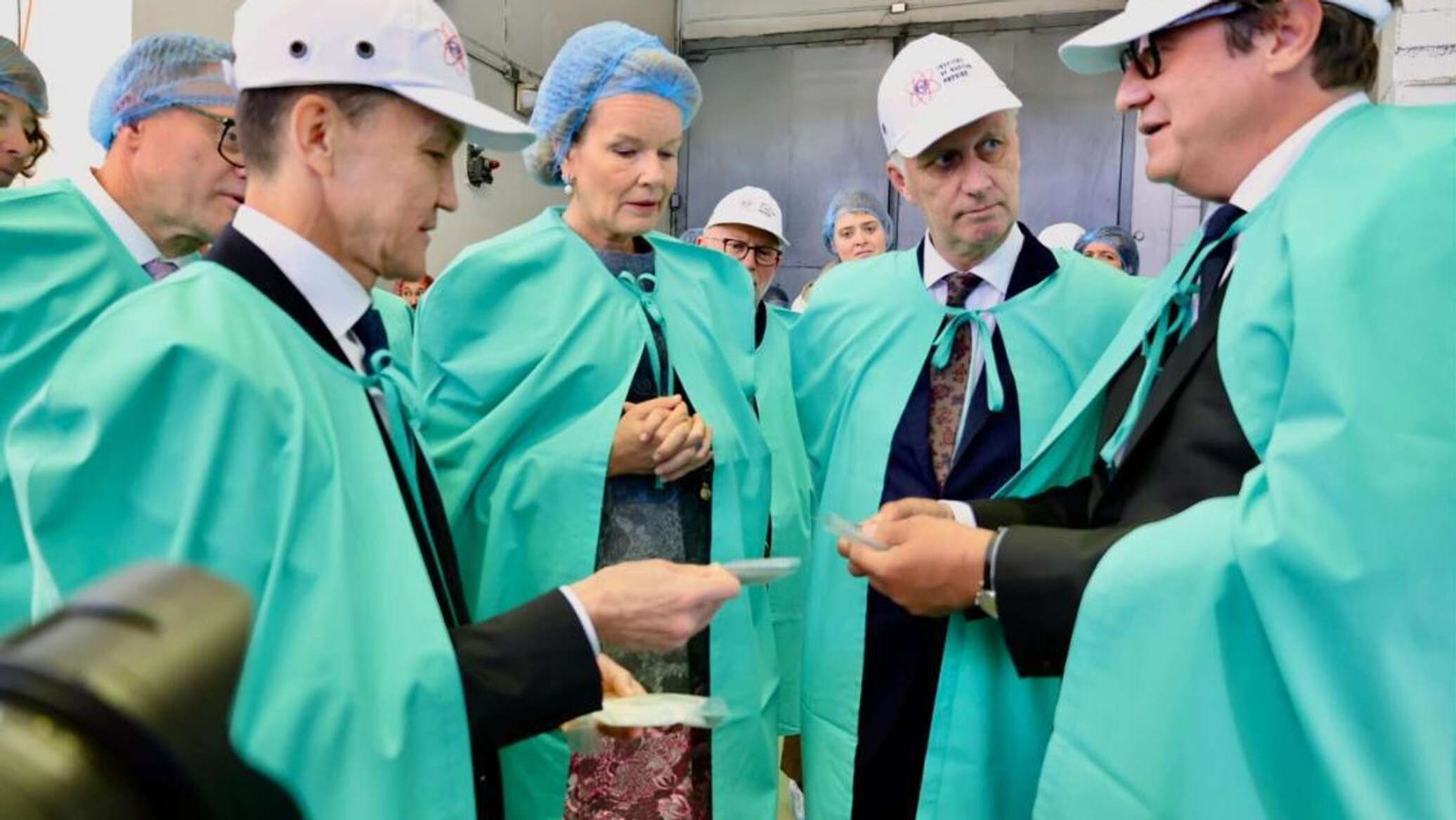 King and Queen of Belgium visit Nuclear Physics Institute in Almaty
