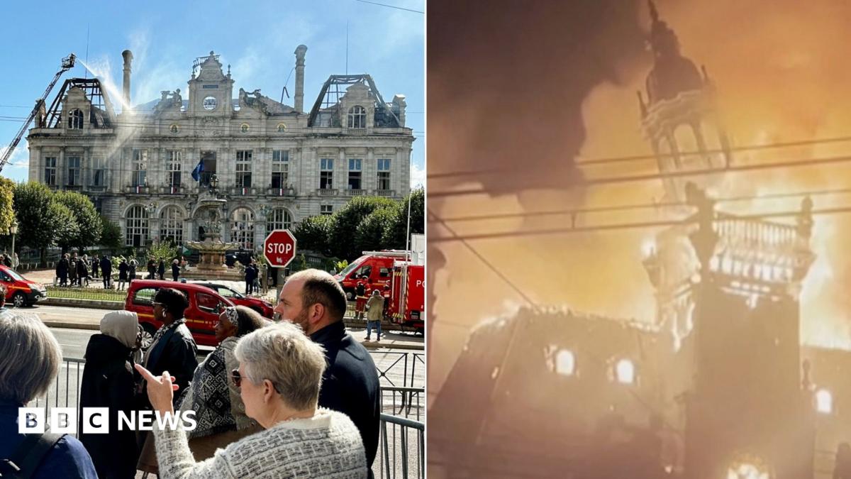 Historic French town hall set alight: Limoges residents in shock
