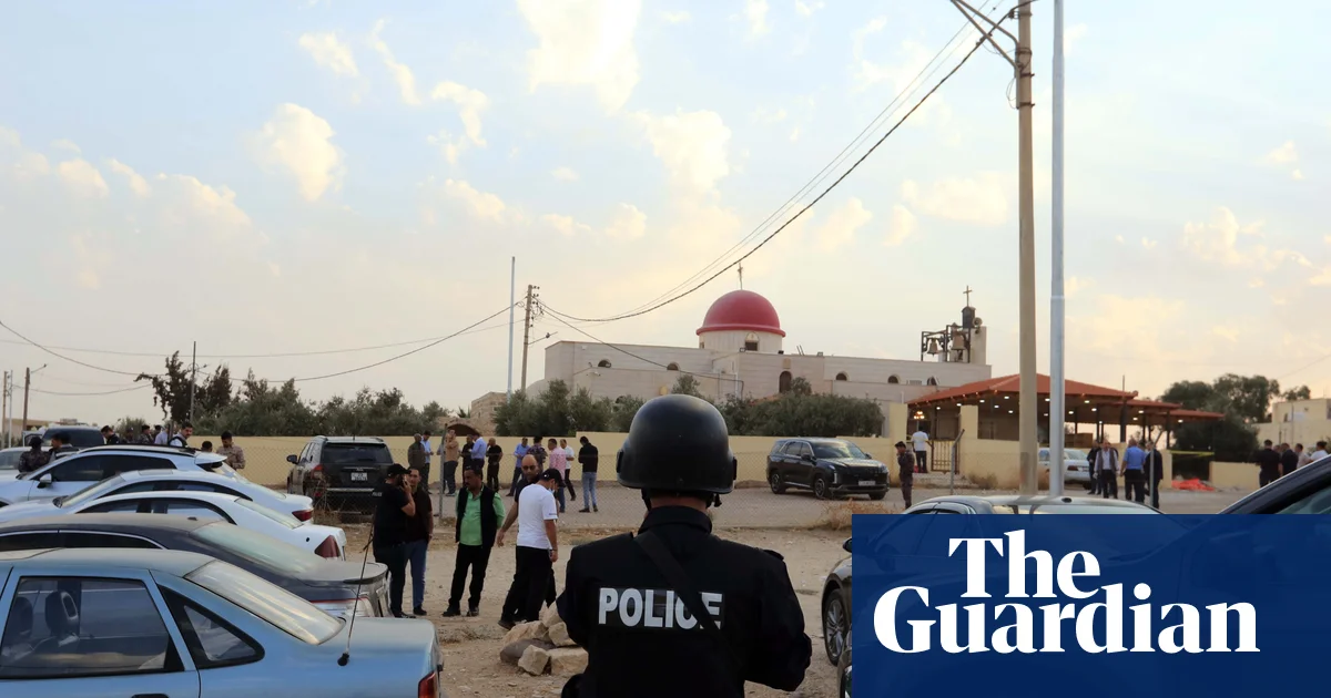 Seven killed and 40 injured after gunmen open fire at church funeral in Jordan