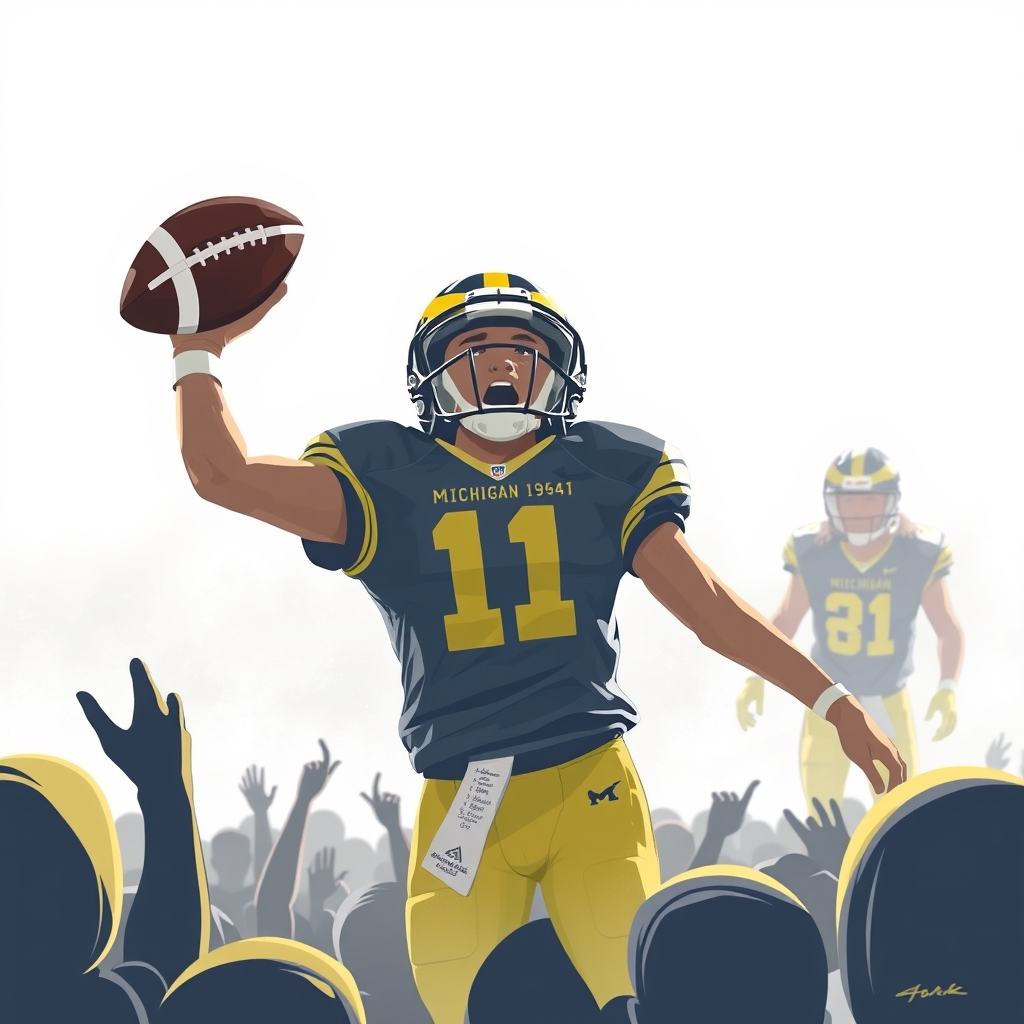 Michigan won on a Hail Mary but dropped out of AP Top 25 anyway