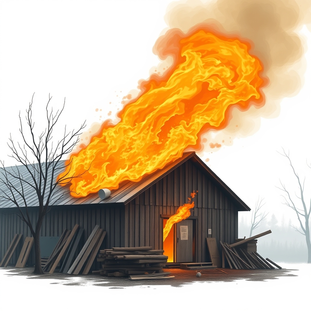Fire breaks out at woodworking shop in Semey: 400 square meters burned