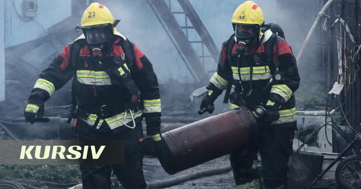 Firefighters in Temirtau prevent gas cylinder explosion