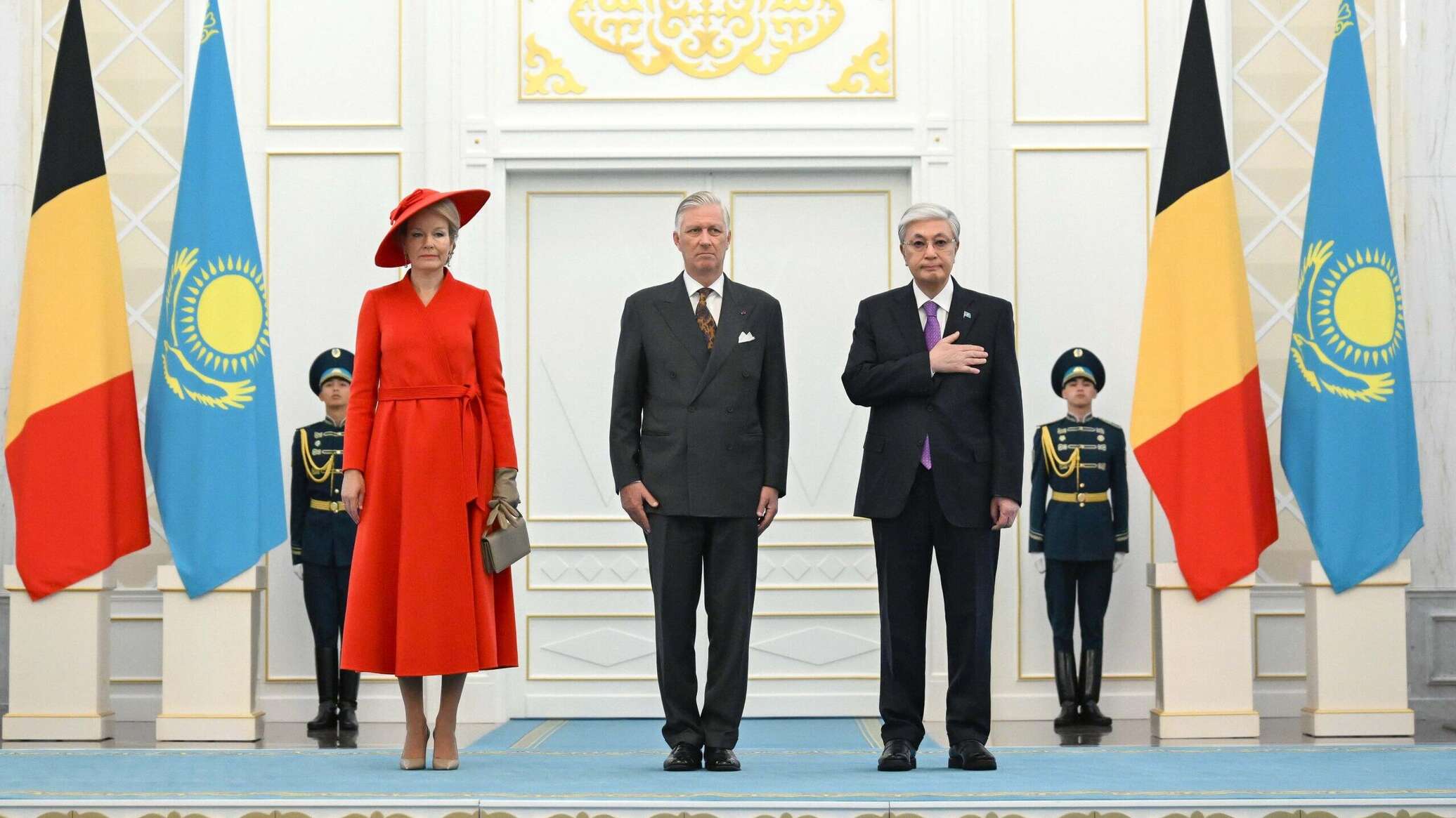 Tokayev officially welcomes King and Queen of Belgium at Akorda